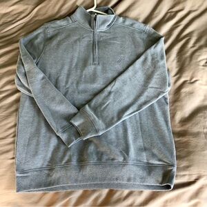 Nautica Men's Heathered Slate Blue Quarter-Zip Pullover